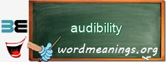 WordMeaning blackboard for audibility